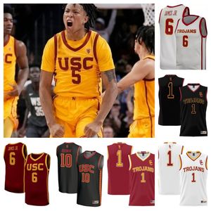 USC Trojans 13 Brandon Gardner 30 Harrison Hornery 3 Vincent Iwuchukwu Basketbol Forması 24 Joshua Morgan 22 Arrint Page 10 DJ Rodman Özel Dikişli Jersey