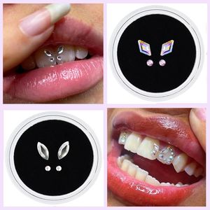 1Box ​​Diamond Bur Dental Material Tand Whitening Studs Denture Acrylic Teeth Crystal Gems Ornament Oral Hygiene Tooth Decoration 240229