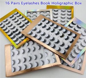 16 Pairs Eyelash Vendor Natural False Eyelashes Whole Faux 3d Mink Lashes Book Bulk Individual Lashes Wispy Strip Makeup9648350