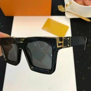 Óculos de sol de designer de luxo para homens estilo verão 1.1 óculos de sol milionário unissex brilhante ouro anti-ultravioleta retro óculos de sol