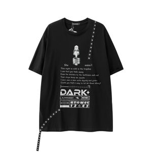 T-shirt a maniche corte con scollo rotondo e design a nastro stampato in stile funzionale punk di High Street