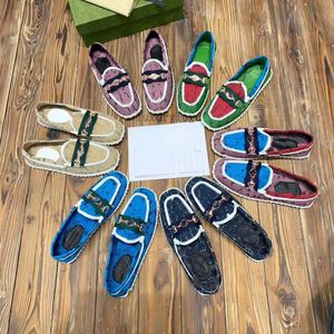 كلاسيكية من المتسكعون للنساء Slides Sandals Metal Fastener Shoes Italy Italy Lazy Printing Letter Casual Flat Shoes Slippers Slippers Wool Wool Slippers 35-41 02