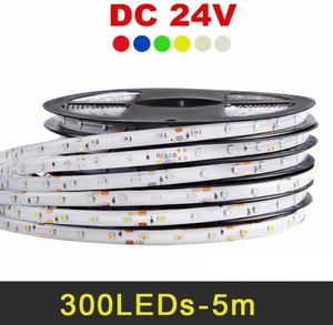 24V LED Şerit 5050 2835 5630 5M 300LES IP65 IP20 Esnek LED Işık Şeritleri RGB Sıcak Beyaz Kırmızı Mavi Green5811561