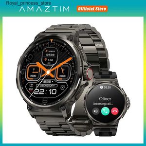 Altri orologi 2024 AMAZTIM Potenza 710mAh Durata batteria intelligente da uomo più lunga 1,85 pollici Schermo massimo Chiamata Bluetooth digitale Q240301