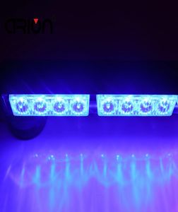 car styling 8 LED blue Car Police Fireman Strobe Flash Light Dash Emergency Warning Flashing Fog Lights Lamp automobiles7389127