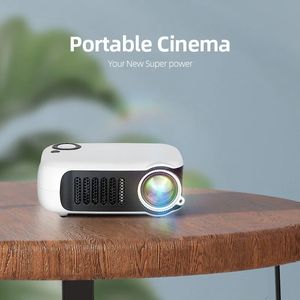 A2000 MINI Proiettore portatile Videoproiettori LED Home Theater Cinema 1080P Gioco Laser Beamer Film 4K Smart TV BOX tramite porta HD 240221