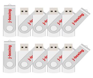 Vit bulk 10st metall roterande USB 20 flash -drive penna tumminnespinne 64m 128m 256m 512m 1g 2G 4G 8G 16G 32G för PC LAP4054299