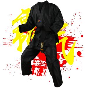 Products BLACK Taekwond Uniform TKD Long Sleeve Kids Clothes Taekwondo Dobok Adult Taekwondo brance wtf itf Suits Tae kwon do