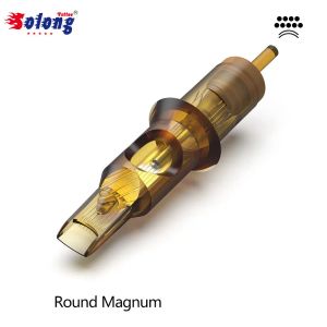 İğneler solong 20pcs/rm Dövme İğneleri Devrim Kartuşu Bugpin Yuvarlak Magnum Shader #10 #12 (0.35mm iğne)