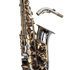 2021 Neues japanisches Altsaxophon WO37, vernickelter Goldschlüssel, professionelles Super-Play-Saxophon-Mundstück mit Koffer