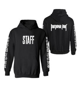 Whole STAFF Hoodie Purpose Tour Kleidung Männer Hoodies Sweatshirts Herren Streetwear Marke Sweatshirts2034619