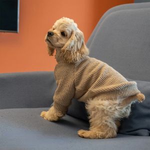 스웨터 스웨어 스웨터 겨울 따뜻한 개 옷 작은 개 터틀넥 니트 애완 동물 옷 강아지 고양이 스웨터 조끼 치와와 요크 코 코트