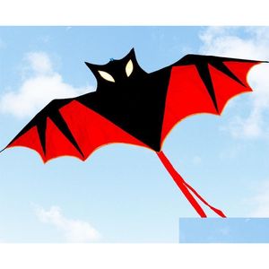 Acessórios de pipa de alta qualidade 18 m haste de resina de morcego vermelho com alça e linha bom brinquedo voador kids2275828 entrega direta brinquedos gif dhysm