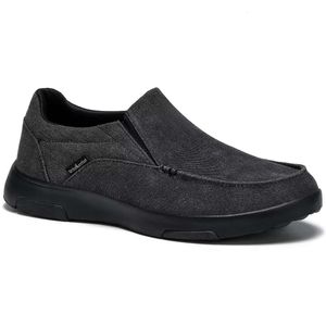 Orthocomfoot Mocassini Slip-on da Uomo, Fascite Plantare da Barca per Supporto dell'Arco, Scarpe Ortopediche da Passeggio Piatte Vintage in Tela per Il Tempo Libero per Ammortizzazione E Dolore Extra