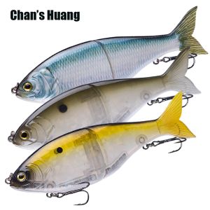 Lures Chan's Huang 17.8CM 82G / 7INCH 2.89OZ Slider Jointed Swim Large Fishing Lures 3D Eyes Swimbait Sinking Saltwater Glide Bait