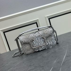 Lüks Mini Kadın Tote Çanta Mektup Çanta Tasarımcısı İşlemeli Yıldız Kristal Stili Kayan Işık Lüks Moda All-One Omuz Çantası Crossbody Çanta Kadınlar İçin