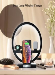 4 in 1 Qi Fast Wireless Charger LED Desk Lamp Night Light Stand for iPhone 13 12 Pro Max Apple Watch 1 2 3 4 Airpods Pro8346535