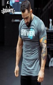 Men039s Summer Fitness kulturystyka Tshirt Bawełniane koszule Crossfit marka Slim Fit Fashion Rekrut krótki koszulki