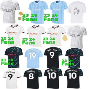 Fußballtrikots HAALAND 23 24 DE BRUYNE PHILLIPS MANS CITIES GREALISH FERRAN JOAO MAHREZ FODEN BERNARDO CANCELOZ RODRIGO Herren-Fußballtrikot-Kit-Sets