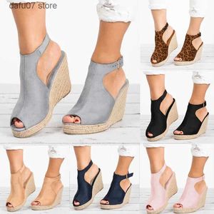 Sandals Plus Size 35-43 Platform Sandals Wedges Shoes for Women Heels Sandalias Mujer Summer Clog Womens Zapatos De Hombre E12H2431