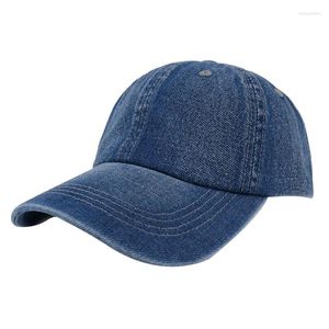 Ball Caps Simple Solid Denim Baseball Cap Worn Washed Cotton Hats Fashionable Outdoor Sports Men Women Sunshade Hat Headwear Accessorie