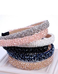 Ny Multicolor Crystal Glass Headband Fashion Handmased Hair Band for Women Girls Hair Accessories Hairband Jewelry1389910