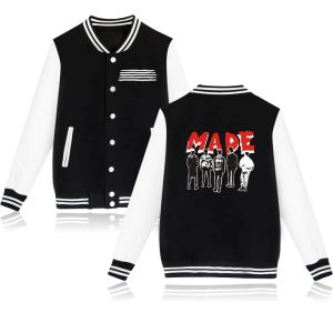 Куртки Bigbang Jacket MADE World Tour Бейсбольная форма Женщины Мужчины Kpop Модная бейсбольная куртка Kpop Уличная одежда G Dragon Same Coat Tops