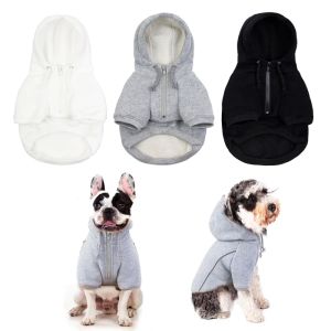 Hoodies, klassische Hunde-Kapuzenpullover, Winter-Fleece-Reißverschluss, Malzstreifen-Hundemantel, bequeme Hunde-Kapuzenpullover, Farben klein bis extra groß