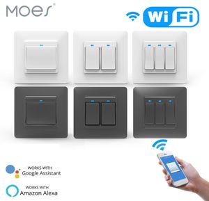 WiFi Smart Push Button Switch 2Way Multicontrol 123 Gang Detachable Smart Life Tuya App support voice control4505726