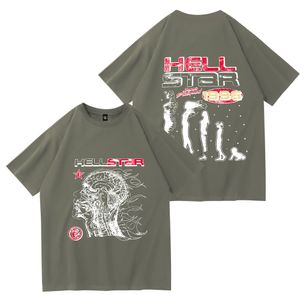 Yaz Erkek Tasarımcı Hellstar T Shirt Moda Adam Igh Kaliteli Sokak Giyim Hip Hop Moda T Shirt Hell Star Hellstar Kısa Eur Monogrammed Baskı Kısa Kollu Üst