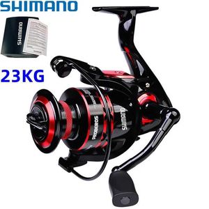 Varas de pesca para barco Shimano Novo todo em metal 10008000Carretel de pesca 23Kg MaxDrag Power Spinning Wheel Bobina de pesca Carretel raso adequado para todas as águas YQ240301