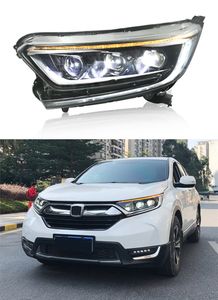 Huvudlampa för Honda CRV LED Dayme Running Headlight 2017-2020 Turn Signal High Beam Light Car Lens