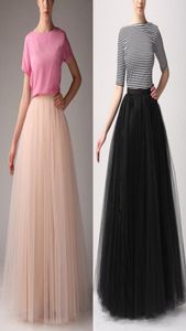 Plus Size Simple Women Skirts All Colors 5 layer Floor Length 2018 Adult Long Tutu Fashion Tulle Skirt A Line Long Skirts3418737