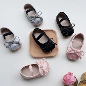 Baby Mädchen Schuhe Bequeme Ballett Prinzessin Schmetterling-knoten Samt Weiche Sohle Kleinkind Schuhe Mode Erste Wanderer Kinder Schuhe 240227