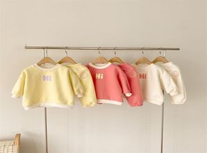 Spring Fashion Baby Girls Boys Cotton Clothes Cute Sets Children Long Sleeve Hi Letter Print Kids Casual Pants 2pcs Suit 2202172833005