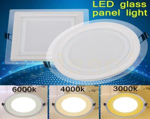 LED Panel LED Spot 3 Renk Değişim Cam LED Downlight 6W 9W 12W 18W Panel Işık AC85265V Tavan Gömülü İç Mekan Aydınlatma1602222