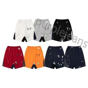 2024 Men's Casual Sports Shorts Galleryes Depts Shorts Designer Colorful Ink-jet Hand-painted French Classic Printed Mesh Sports Drawstring Shorts Street Shorts