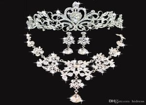 Corvos de casamento brilhantes, acessórios de casamento, joias de dama de honra, conjunto de acessórios de noiva, colar de coroa, brincos 2968700