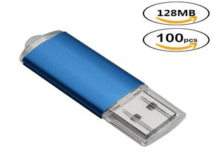 Hela 100st Rectangle USB Flash Drive 128 MB Flash Pen Drive High Speed ​​Thumb Memory Stick Storage för dator LAPTOP TABLET 5435686