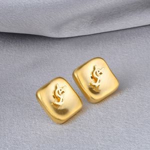 classics Charm letter Y woman earrings yellwo Titanium steel white designer for women stud luxury jewlery girl gold wholesale not fade