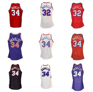 Zszyte koszulki do koszykówki 34 Charles Barkley 1989-90 92-93 96-97 Mesh Hardwoods Classic Retro Jersey Men Młodzież S-6xl