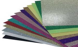 10pcs One Bag Dekoracje świąteczne i imprezowe Glitter Paper DIY Papier rzemieślniczy 300GSM Pokazanie kartonu 2203288882281