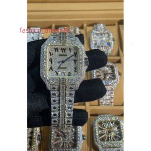 럭셔리 남성 시계 Moissanite Mosang Stone Diamond Watch Movement Watch Watch Watch Watcher Montre de Luxe Wristwatch Mechanical Automatinp0bnzrf