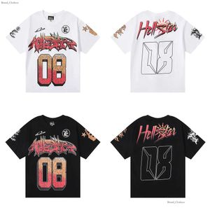 American Fashion Brand Hellstar Abstract Body Adops Fun Print Vintage Tshirt High Quality Double Cotton Designer Casual Short Sleeve T-shirts för män och kvinnor 251