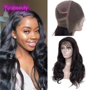 Indian Virgin Hair Full Lace Wig 150 Density Body Wave hela 1230 tum hårprodukter del Natural Color51084899903763