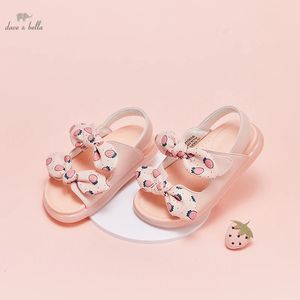 DB2222606 Dave Bella Summer Fashion Baby Girls Bow Shoes Shoes Children Girl Girl Brand Shoes 240301