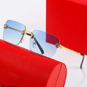 Designerskie okulary przeciwsłoneczne okulary okulary Goggle Driving UV Black Square Okulowanie Odbarwienie Połączone soczewki Rama Spolaryzowane okulary przeciwsłoneczne Tiger Carti Lunette de Sol 24