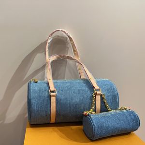 luxurious Designer women's bag Fashion classic letter pattern zipper closure denim letter handbag shoulder bag No Box