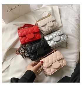 Designer de moda crianças mini bolsa de corrente meninas princesa letras bolsas bebê luxo clássico bolsa de ombro couro moeda tote purese mensageiro crossbody sacos presente