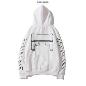 Herren Hoodies Sweatshirts 2023 Neue Herren Schwarz T-Shirts Offs Weiß P Off Style Trendy Mode Pullover Gemalt Pfeil 719